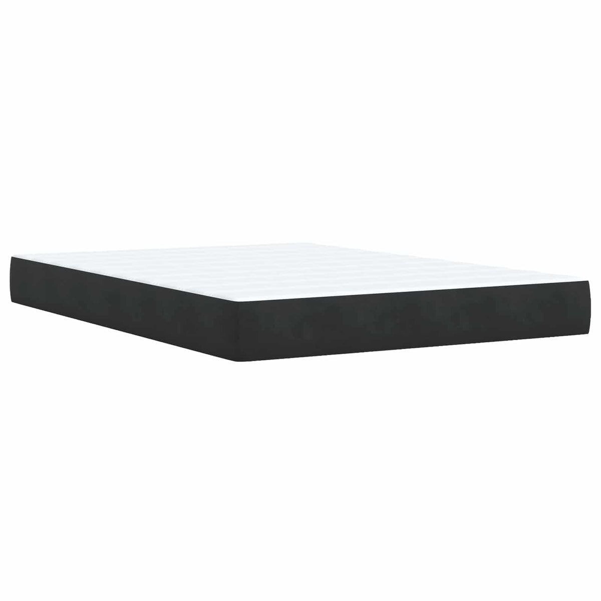 Boxspringbett mit Matratze Schwarz 140 x 190 cm Samt