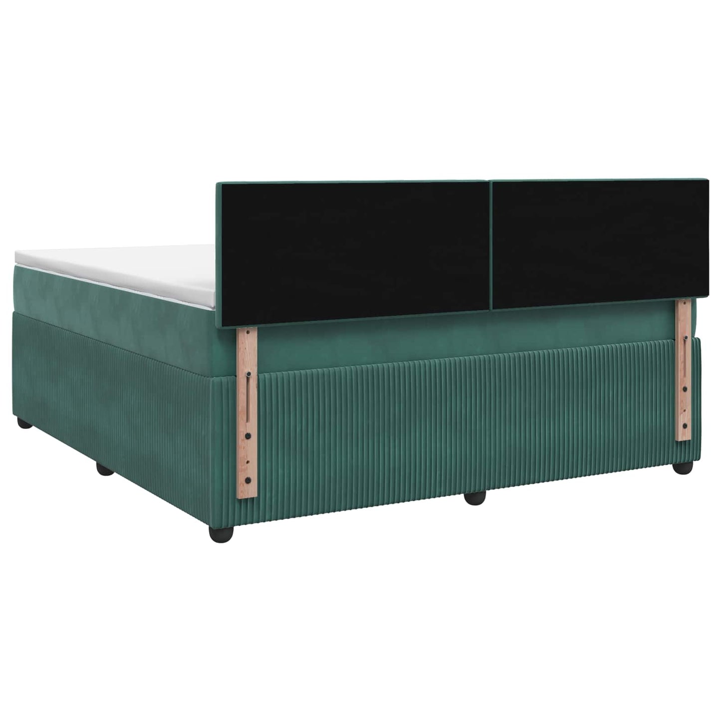 Boxspringbett mit Matratze Dunkelgrün 140 x 190 cm Samt