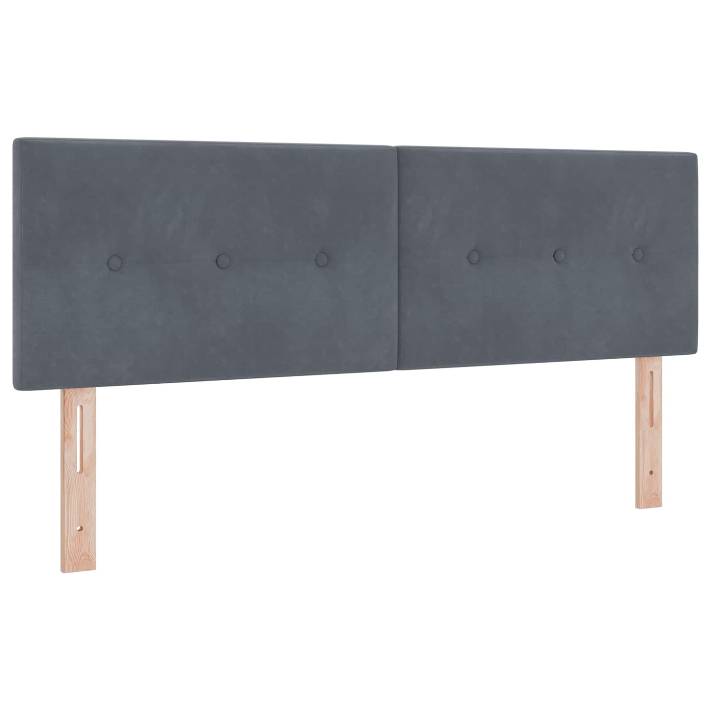 Boxspringbett mit Matratze Dunkelgrau 140 x 200 cm Samt