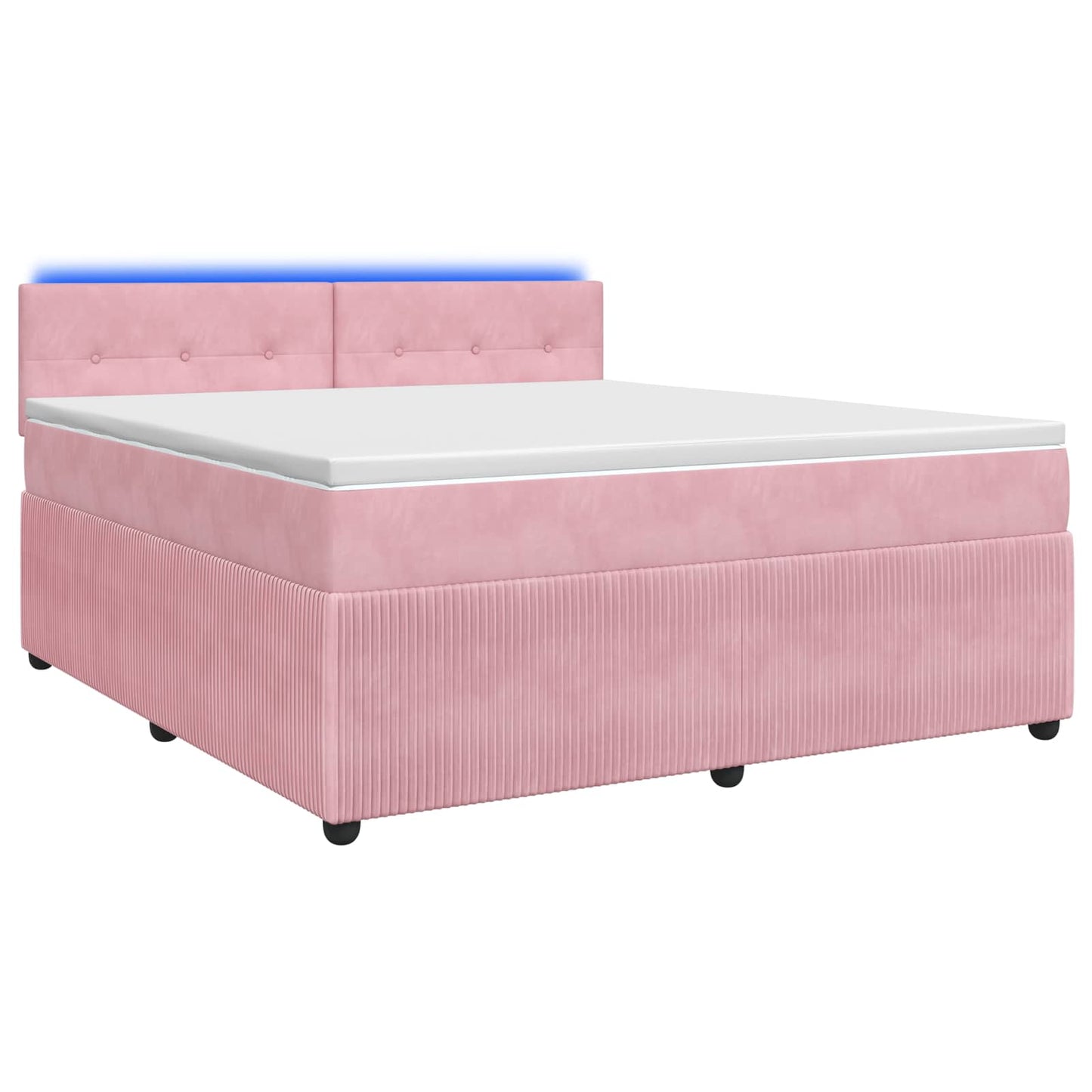 Boxspringbett mit Matratze mit Kopfteil Rosa 180 x 200 cm Samt