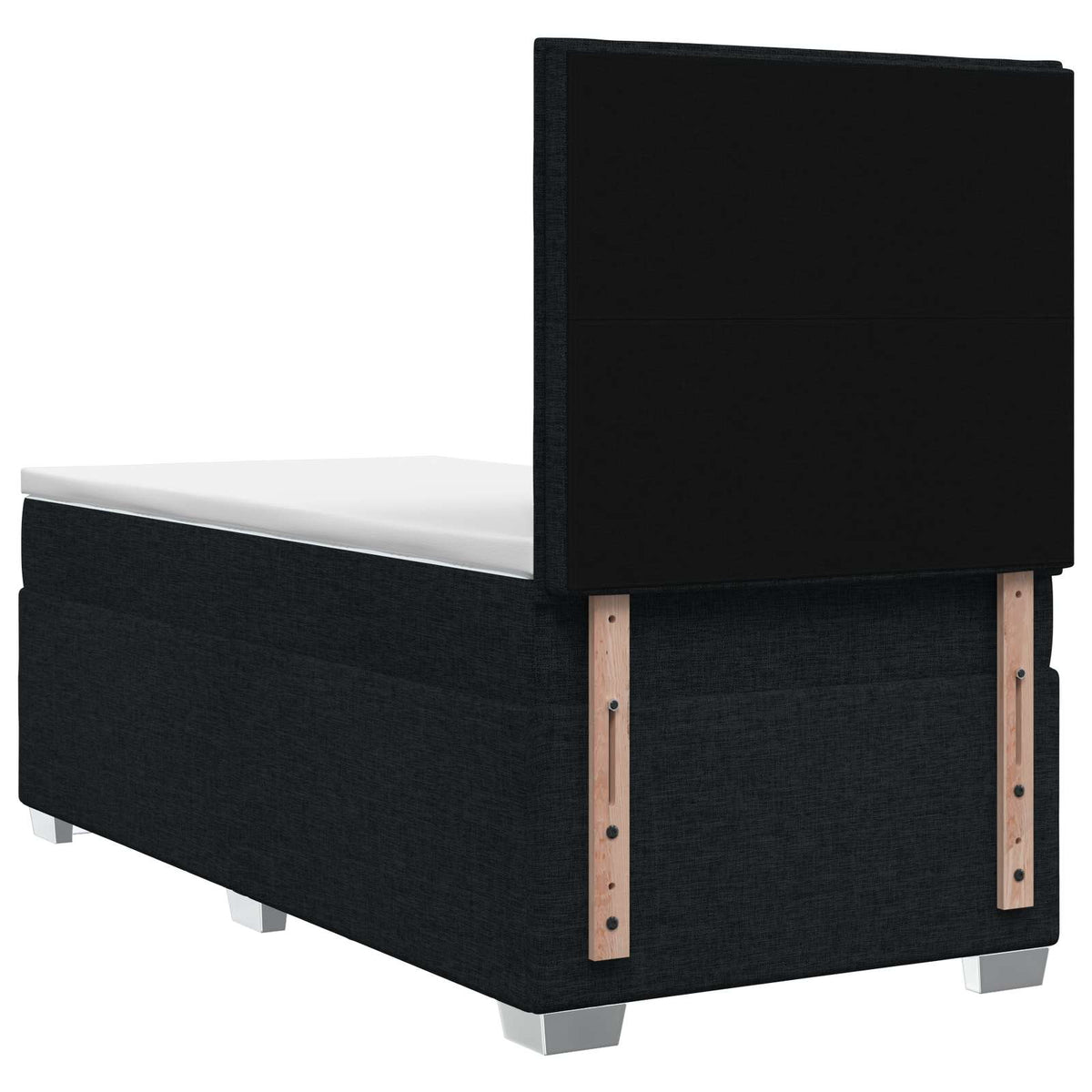 Boxspringbett mit Matratze Schwarz 80 x 200 cm Stoff