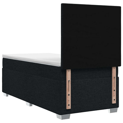 Boxspringbett mit Matratze Schwarz 80 x 200 cm Stoff