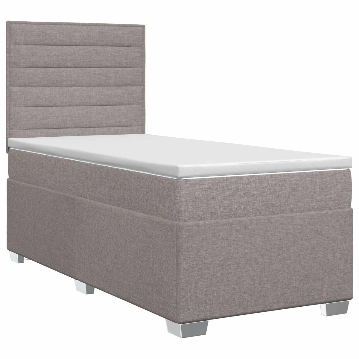 Boxspringbett mit Matratze mit Kopfteil Taupe 90 x 200 cm Stoff