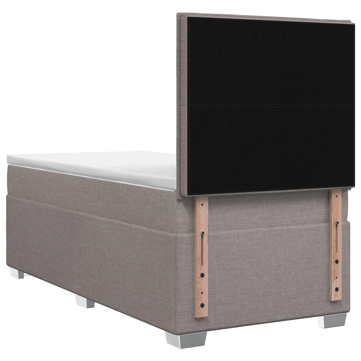 Boxspringbett mit Matratze mit Kopfteil Taupe 90 x 200 cm Stoff