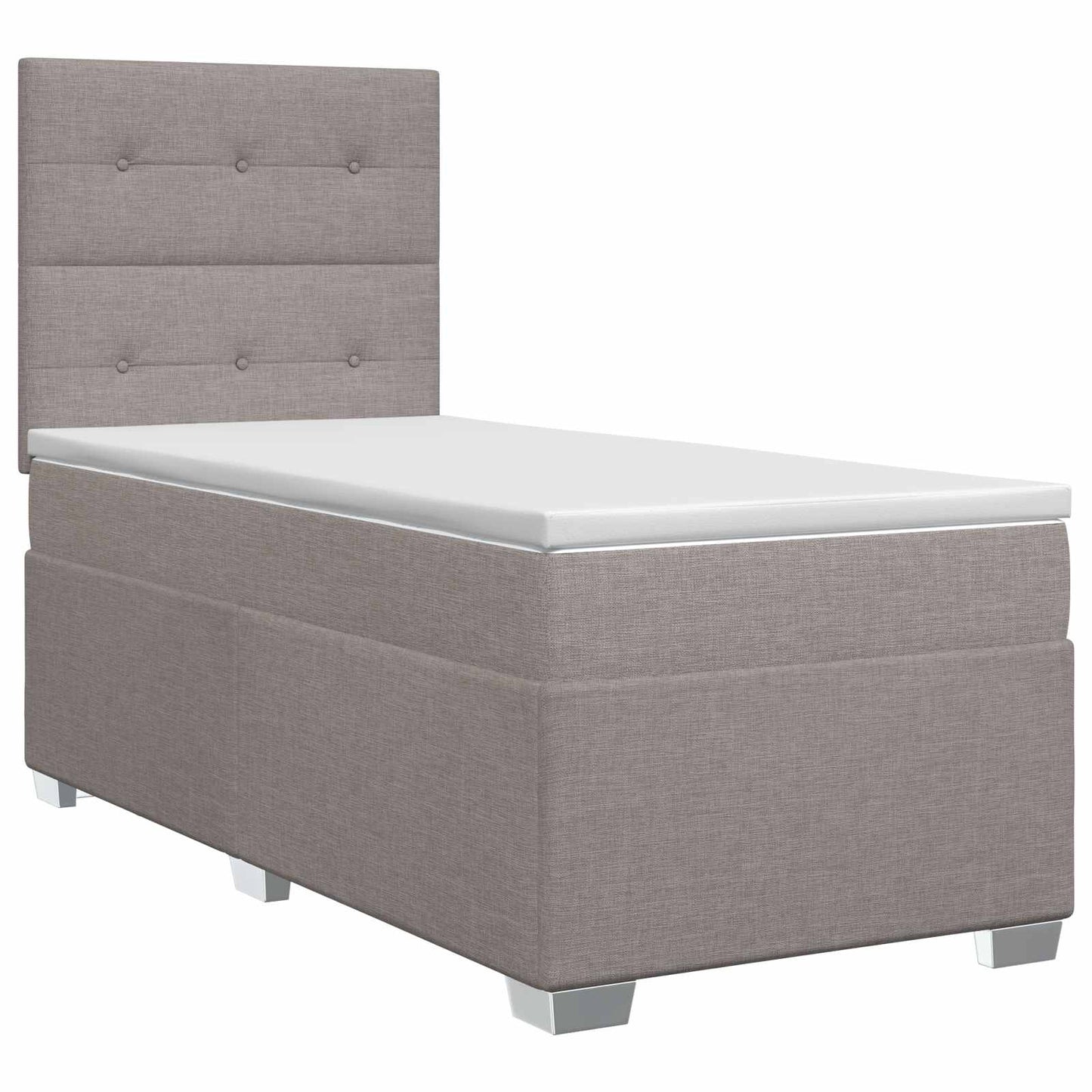 Boxspringbett mit Matratze mit Kopfteil Taupe 90 x 200 cm Stoff