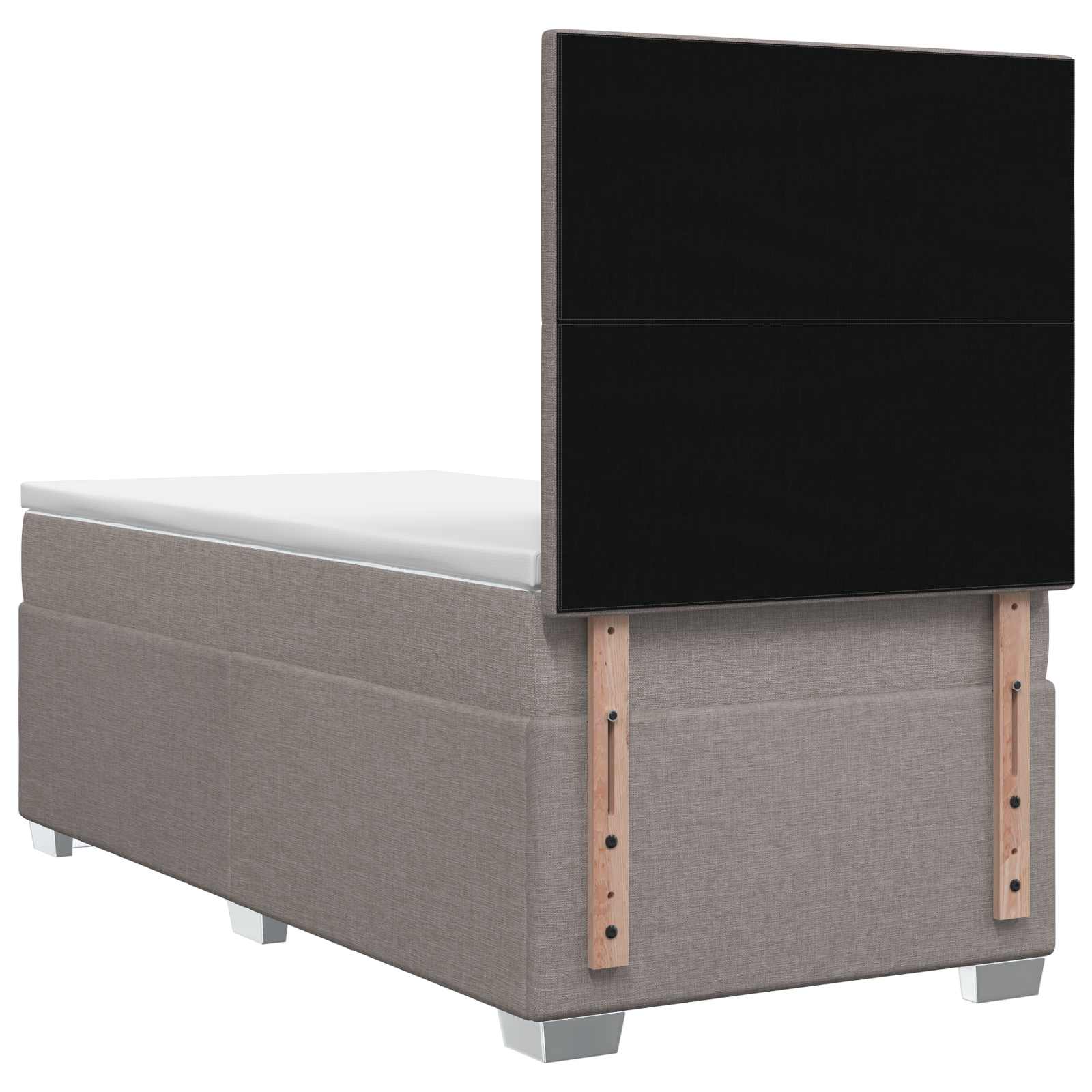 Boxspringbett mit Matratze mit Kopfteil Taupe 90 x 200 cm Stoff