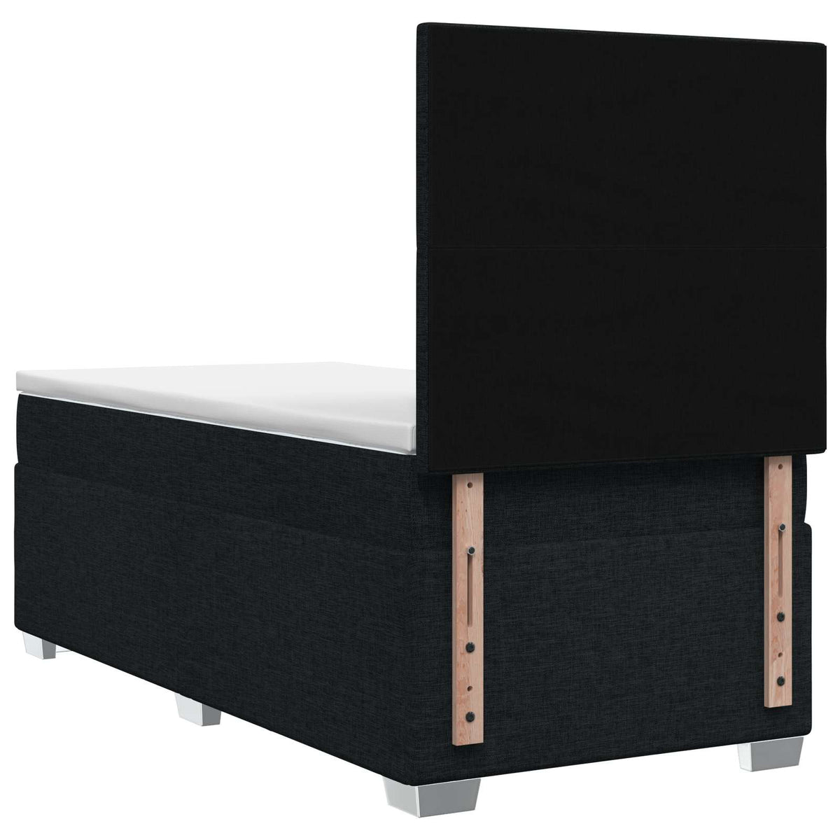Boxspringbett mit Matratze Schwarz 100 x 200 cm Stoff