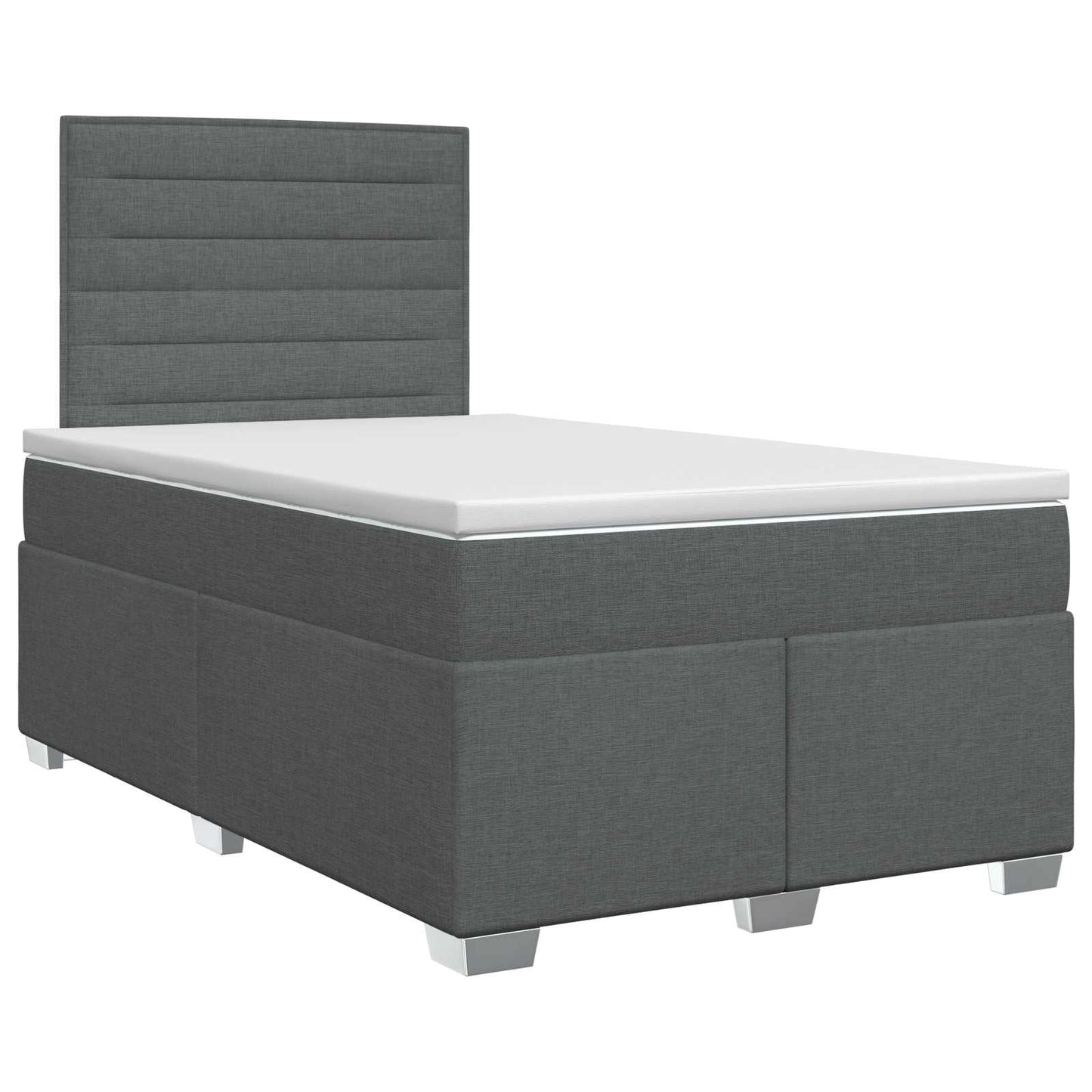 Boxspringbett mit Matratze Dunkelgrau 120 x 190 cm Stoff