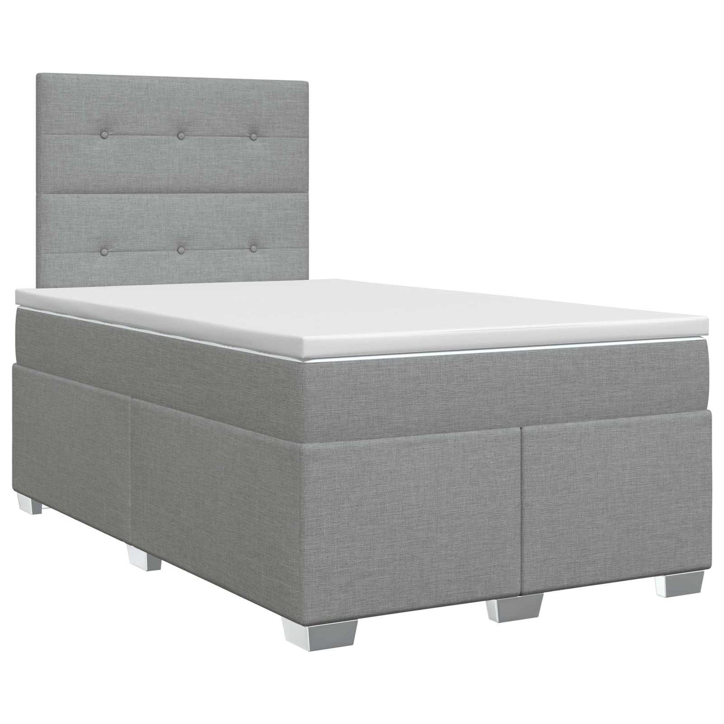 Boxspringbett mit Matratze Hellgrau 120 x 190 cm Stoff