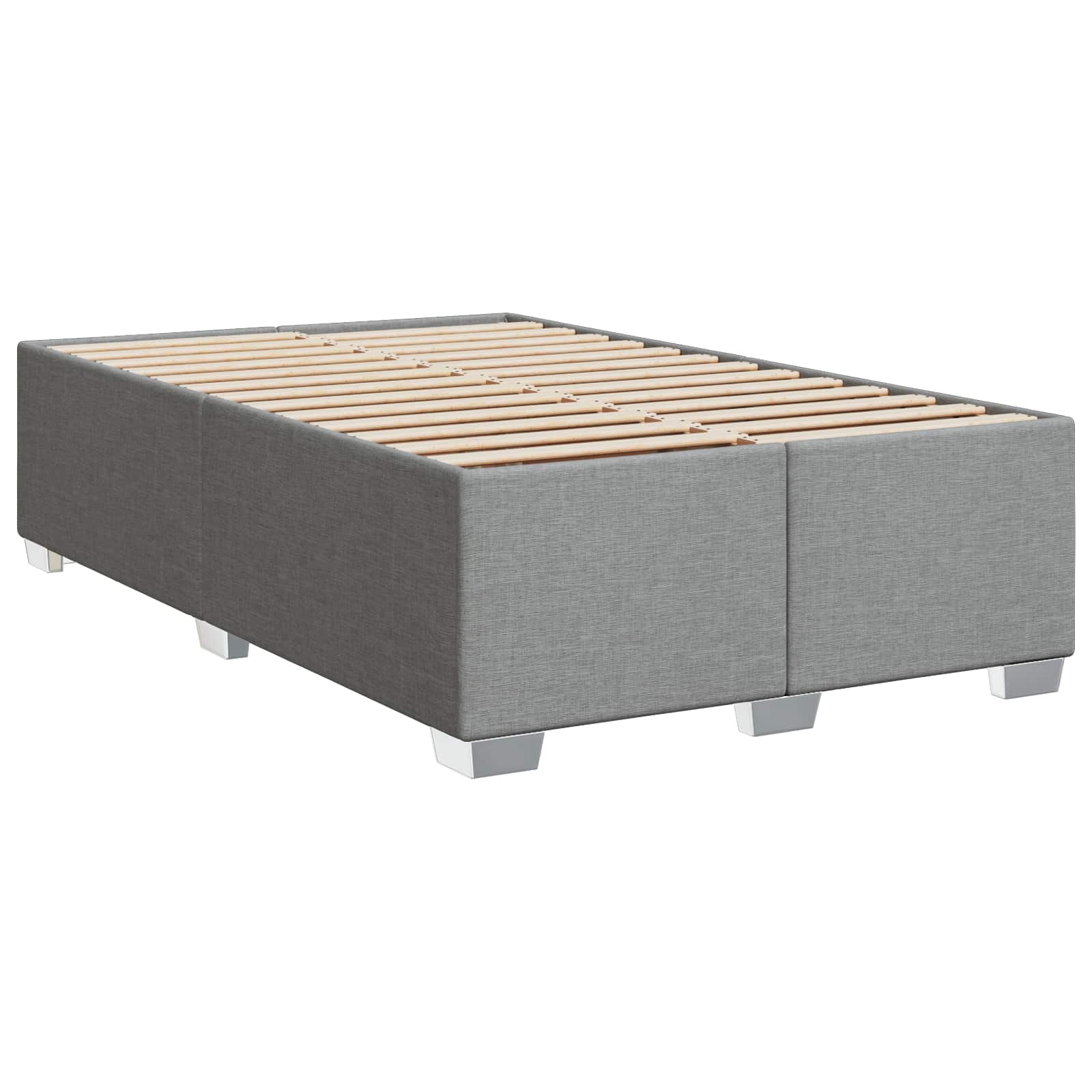 Boxspringbett mit Matratze Hellgrau 120 x 190 cm Stoff