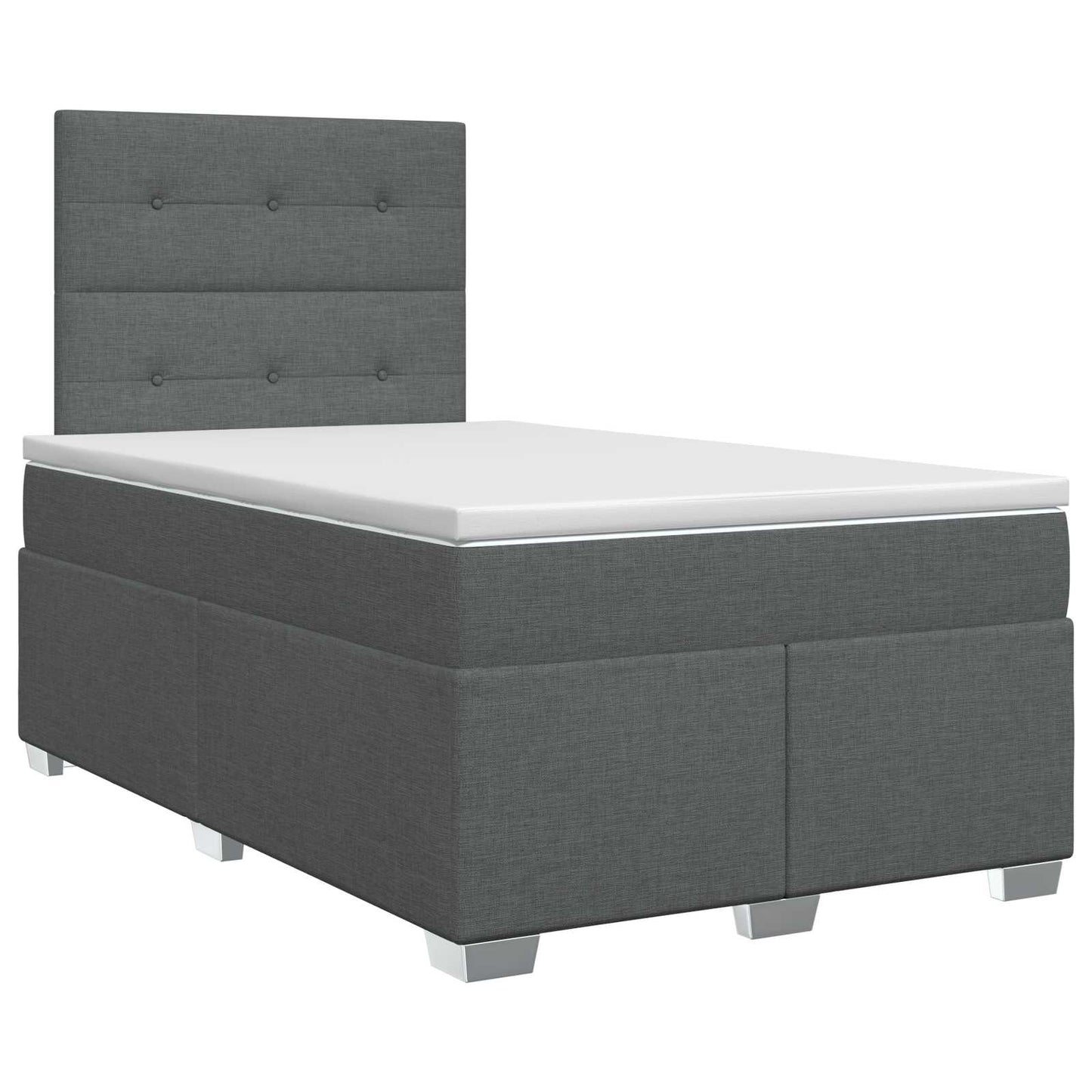 Boxspringbett mit Matratze Dunkelgrau 120 x 190 cm Stoff