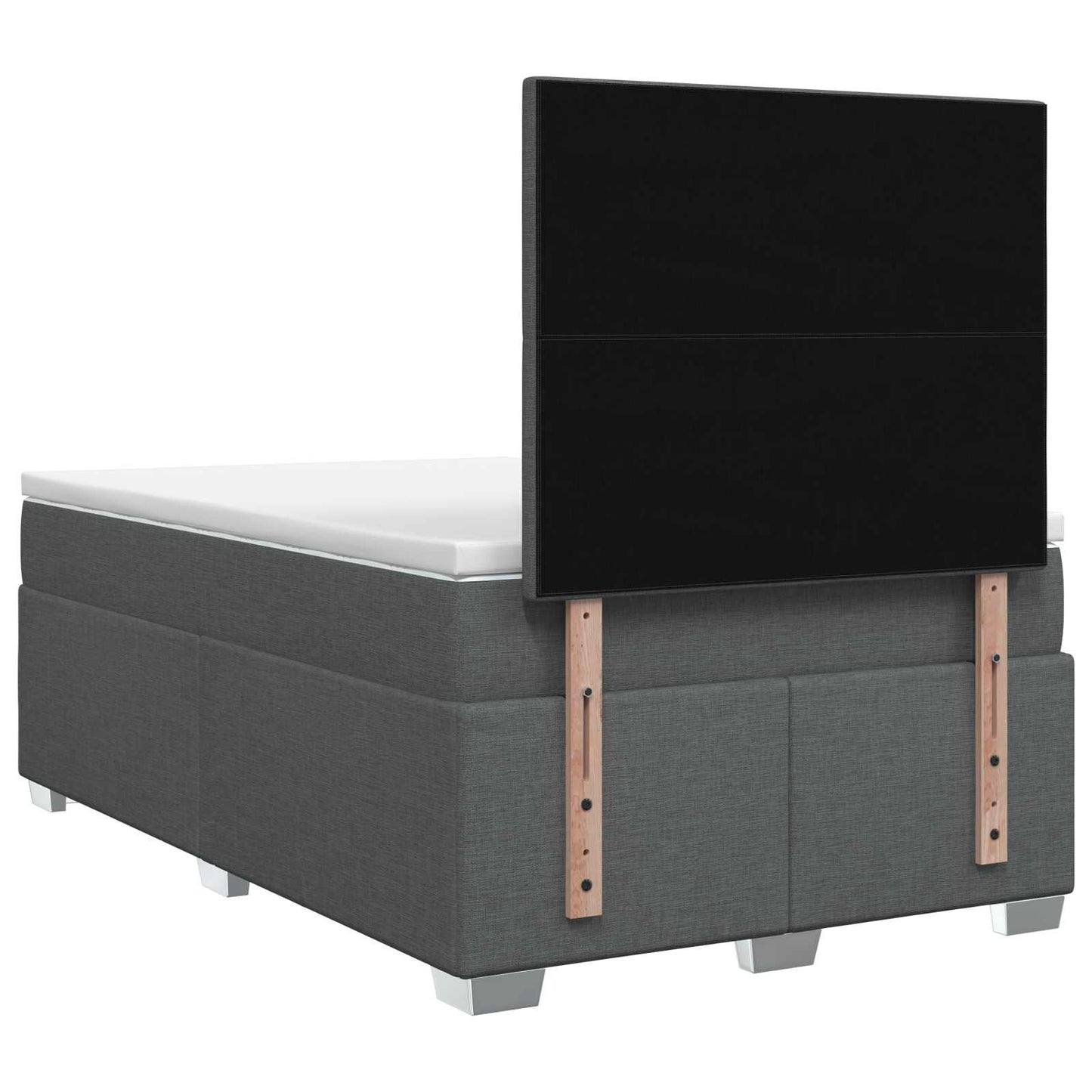 Boxspringbett mit Matratze Dunkelgrau 120 x 190 cm Stoff