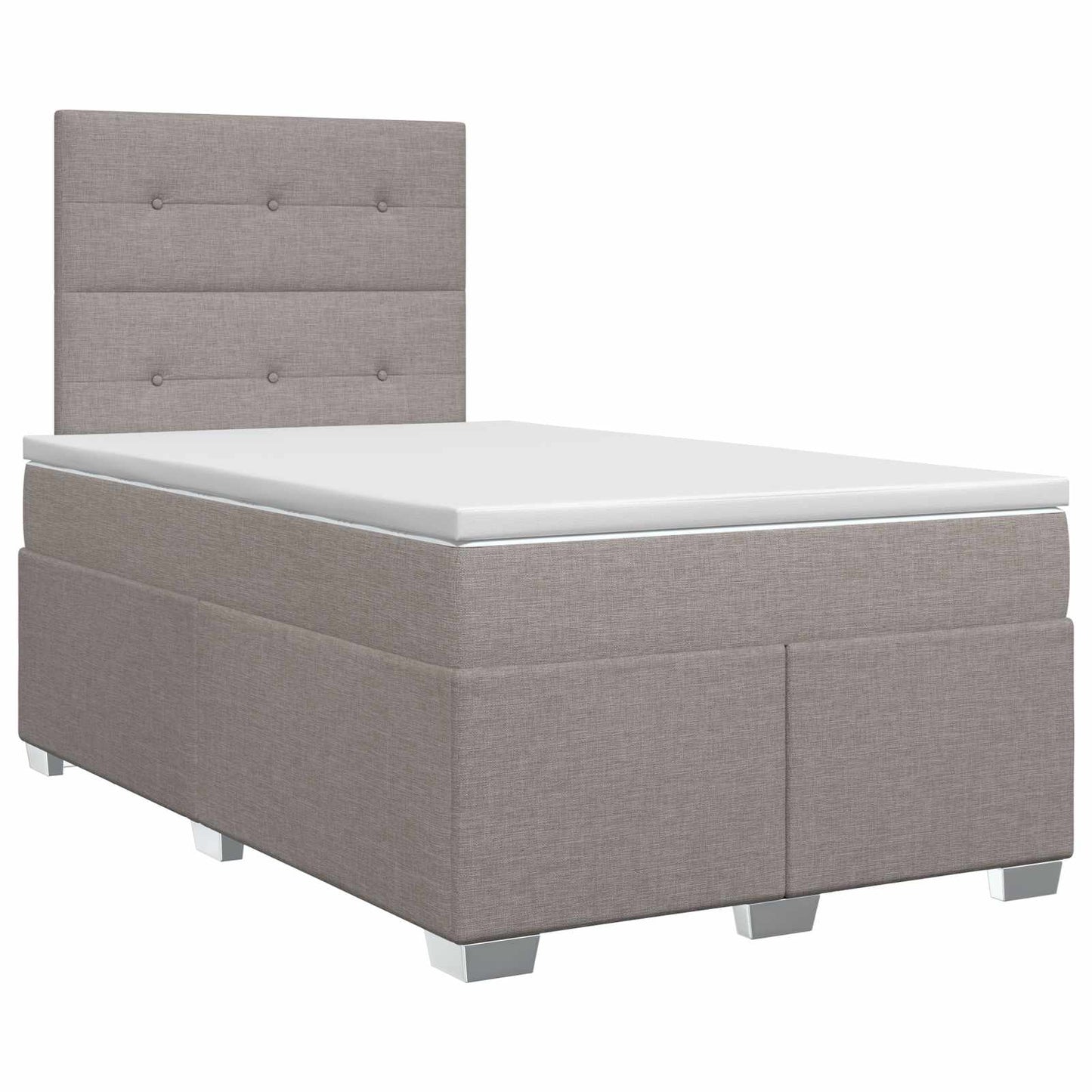 Boxspringbett mit Matratze Taupe 120 x 190 cm Stoff