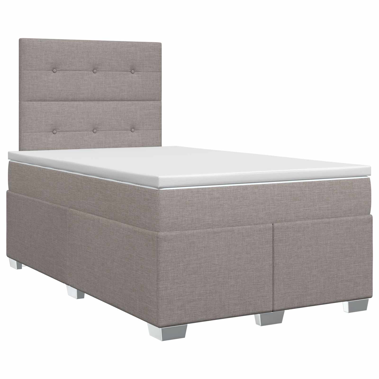 Boxspringbett mit Matratze Taupe 120 x 190 cm Stoff