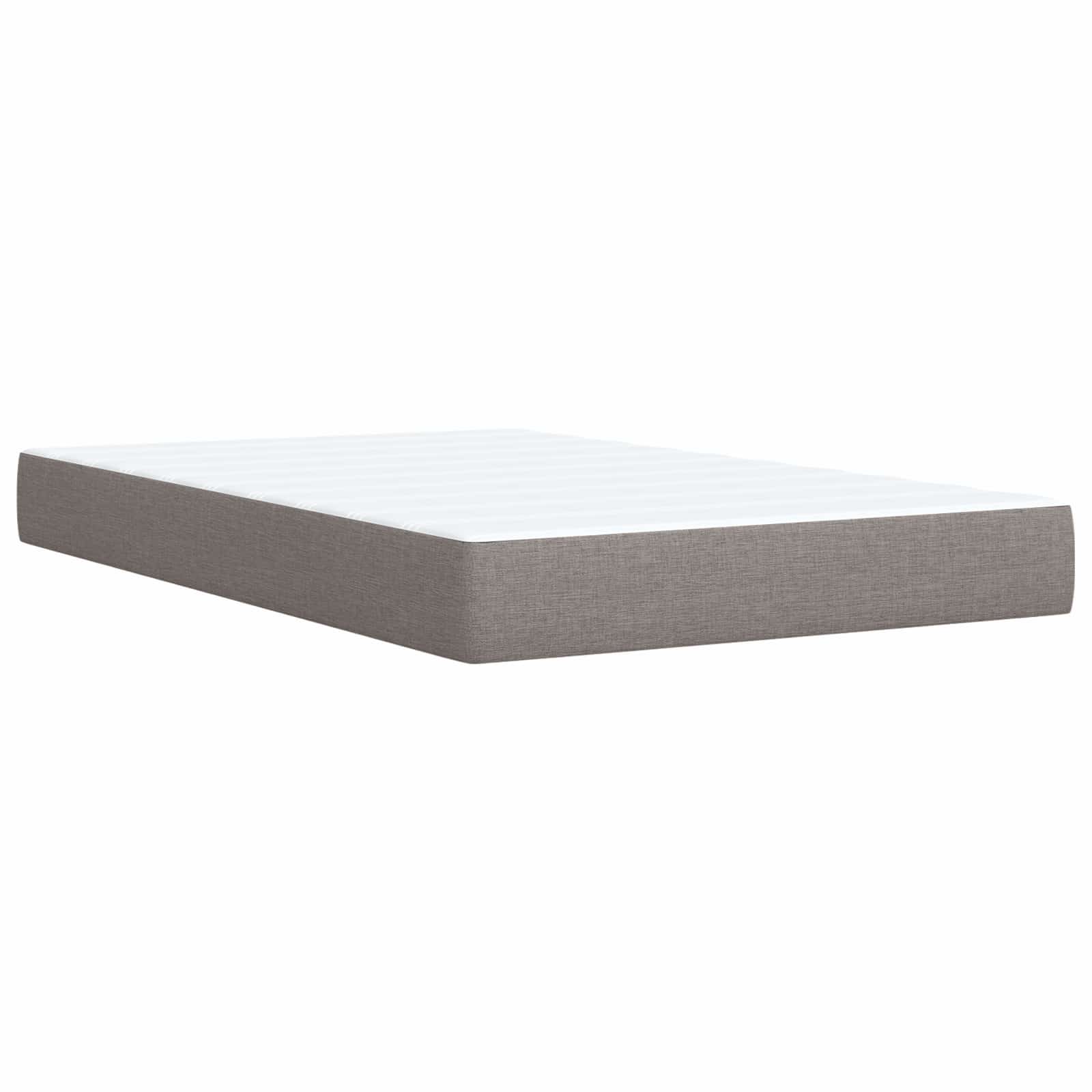 Boxspringbett mit Matratze Taupe 120 x 190 cm Stoff