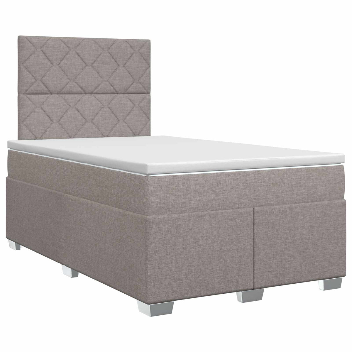 Boxspringbett mit Matratze Taupe 120 x 190 cm Stoff