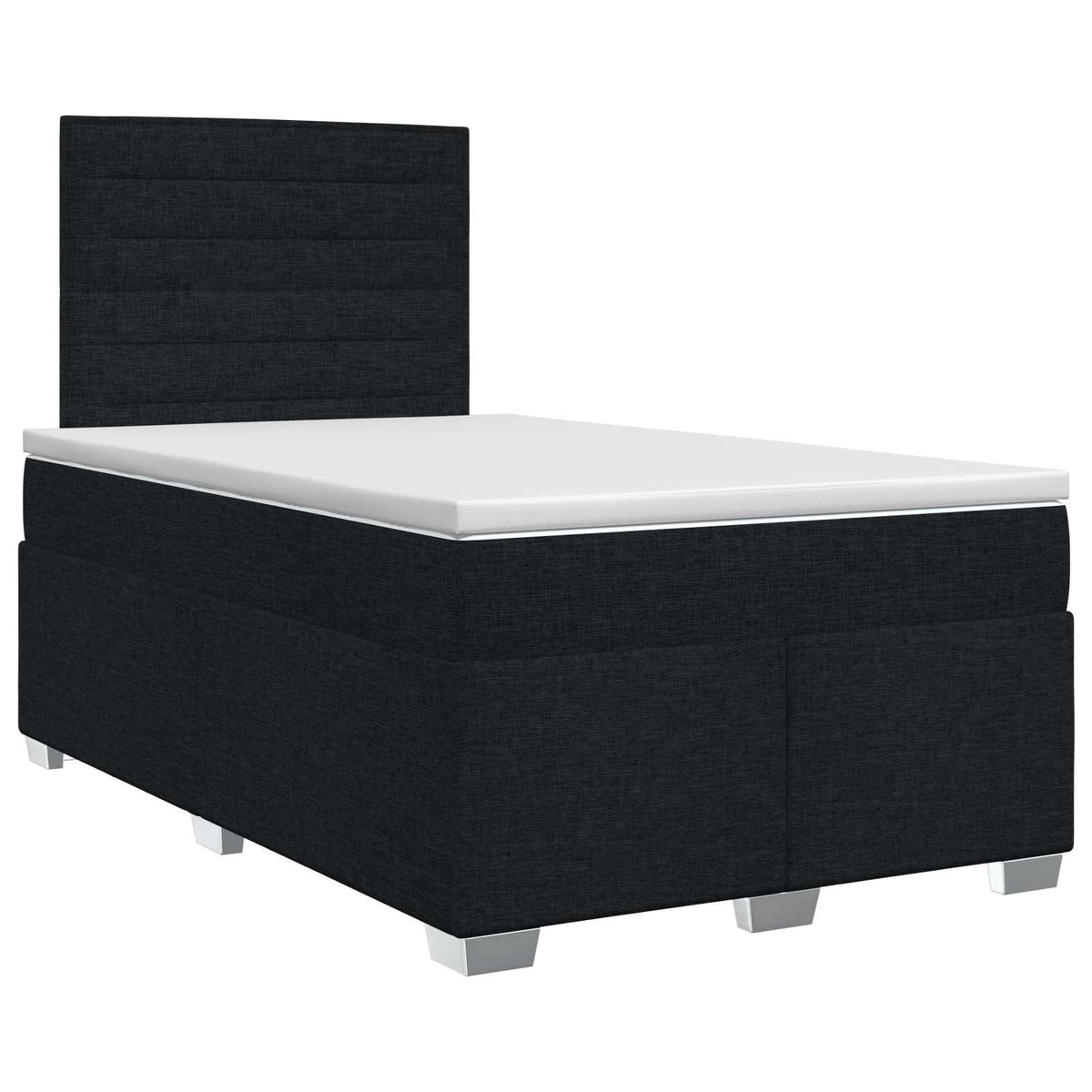 Boxspringbett mit Matratze Schwarz 120 x 200 cm Stoff