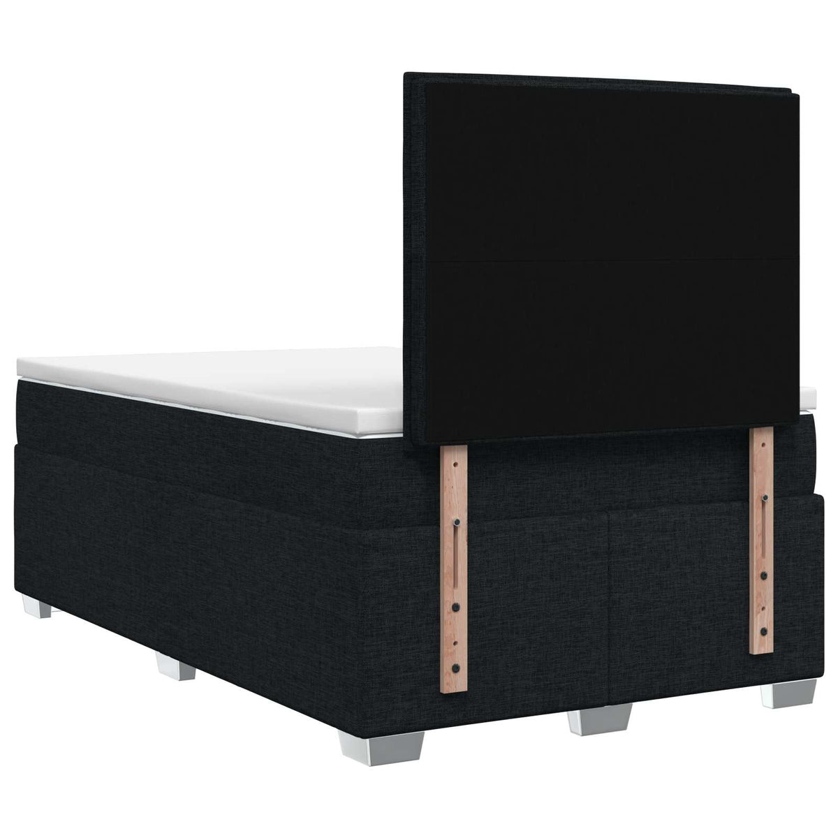 Boxspringbett mit Matratze Schwarz 120 x 200 cm Stoff
