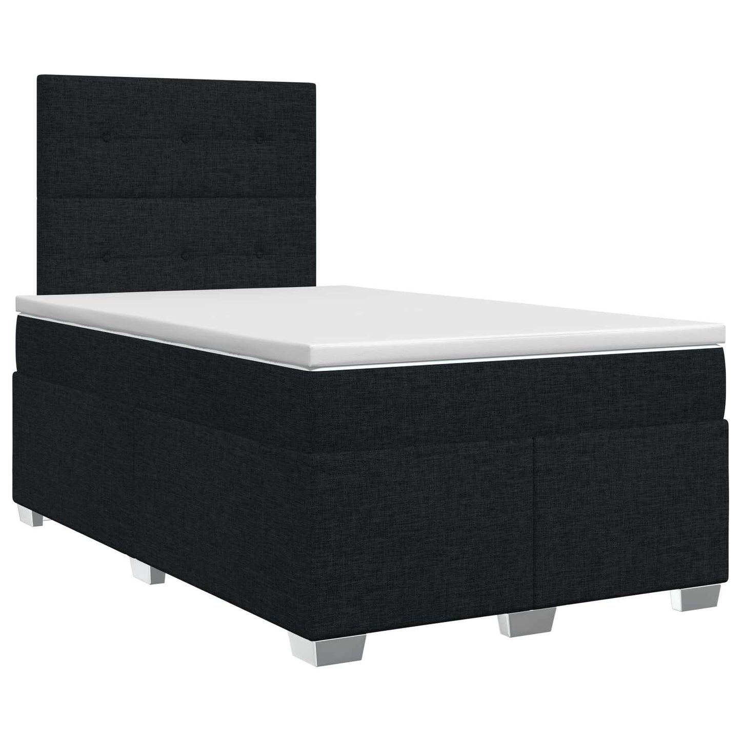 Boxspringbett mit Matratze Schwarz 120 x 200 cm Stoff