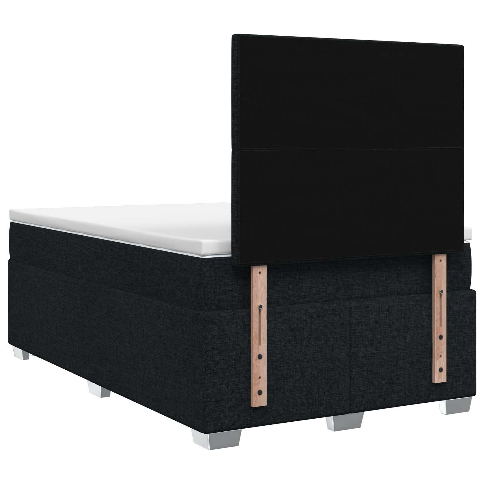Boxspringbett mit Matratze Schwarz 120 x 200 cm Stoff