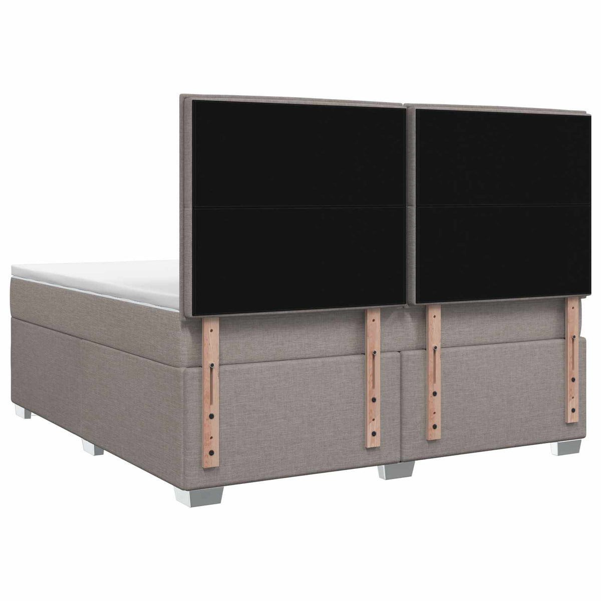 Boxspringbett mit Matratze Taupe 140 x 190 cm Stoff