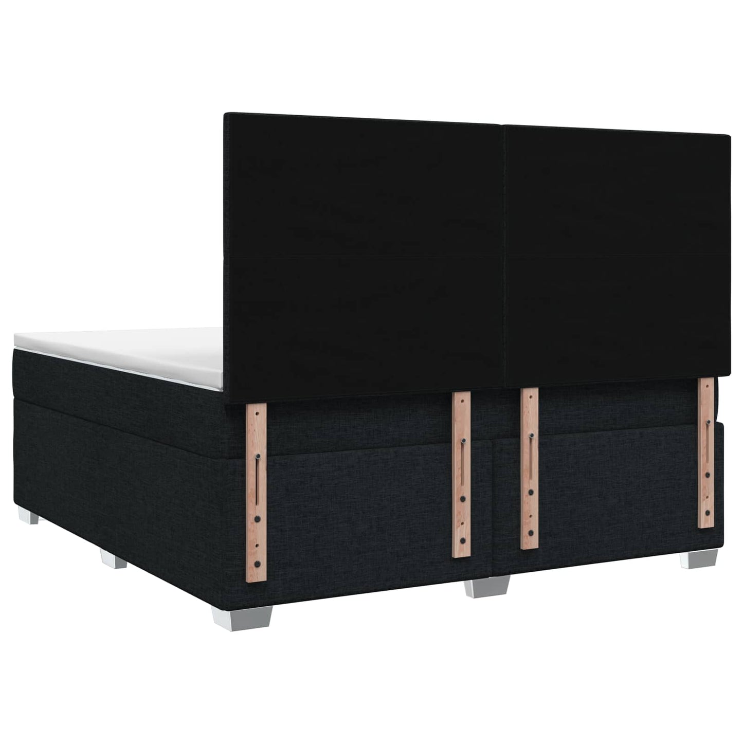 Boxspringbett mit Matratze Schwarz 140 x 200 cm Stoff