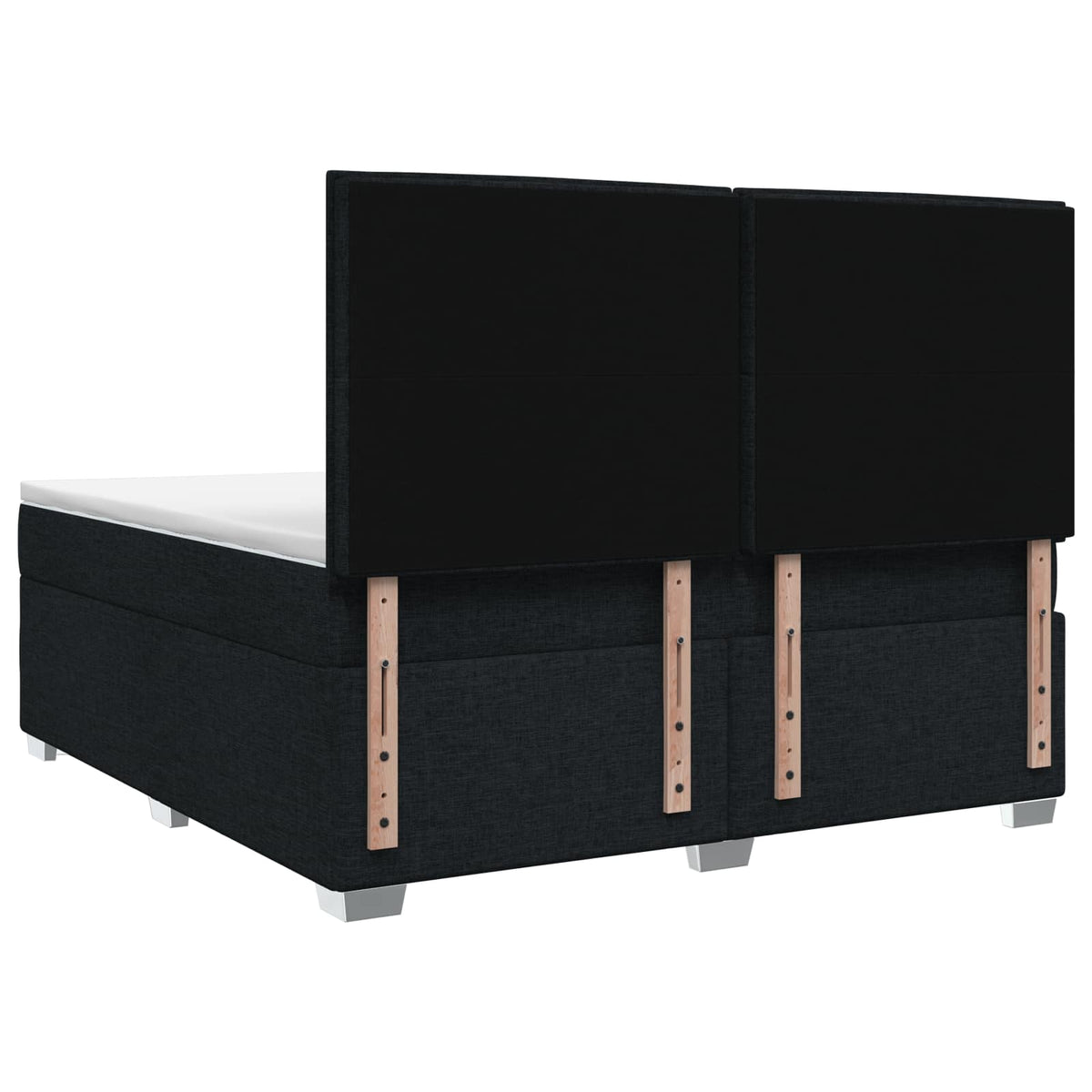 Boxspringbett mit Matratze Schwarz 180 x 200 cm Stoff