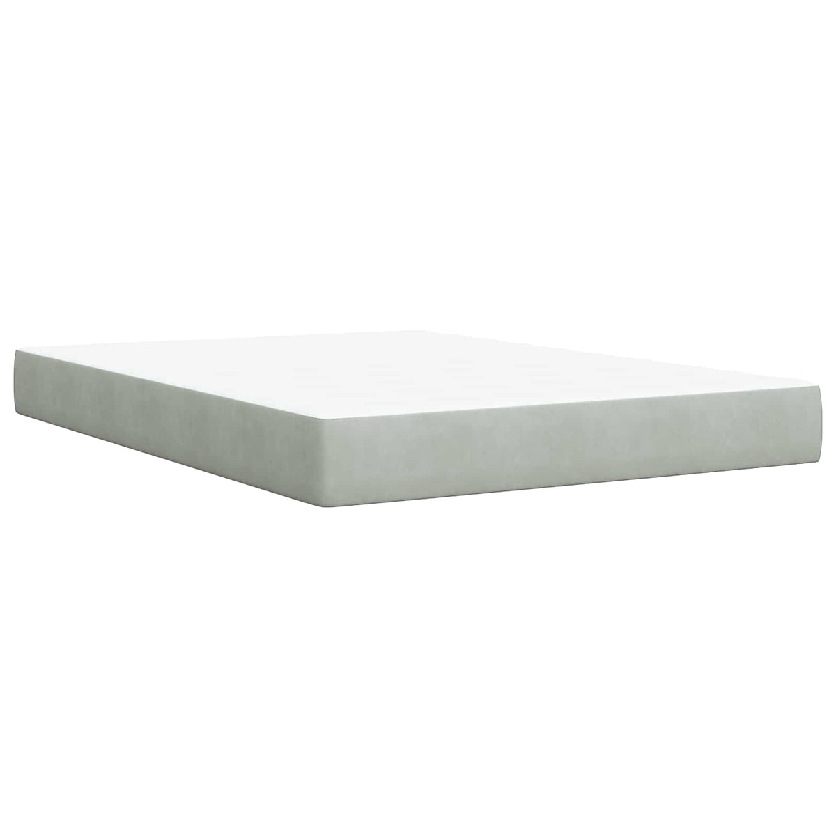 Boxspringbett mit Matratze Hellgrau 140 x 200 cm Samt