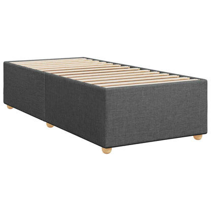 Boxspringbett mit Matratze Dunkelgrau 90 x 190 cm Stoff