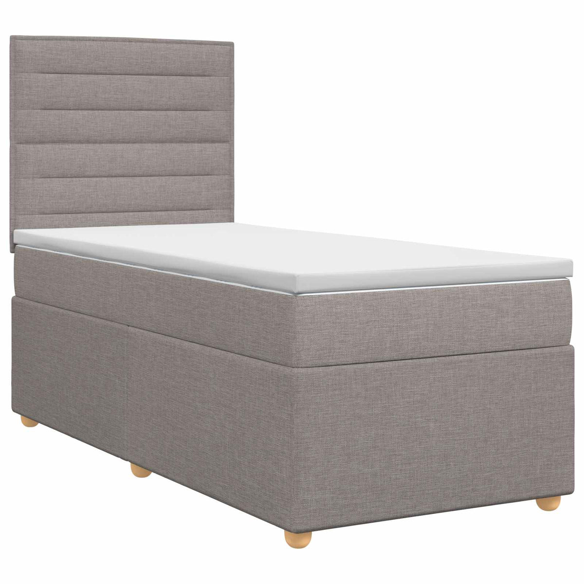Boxspringbett mit Matratze mit Kopfteil Taupe 90 x 200 cm Stoff