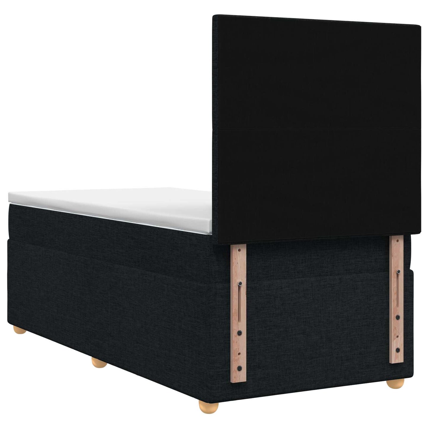 Boxspringbett mit Matratze Schwarz 100 x 200 cm Stoff
