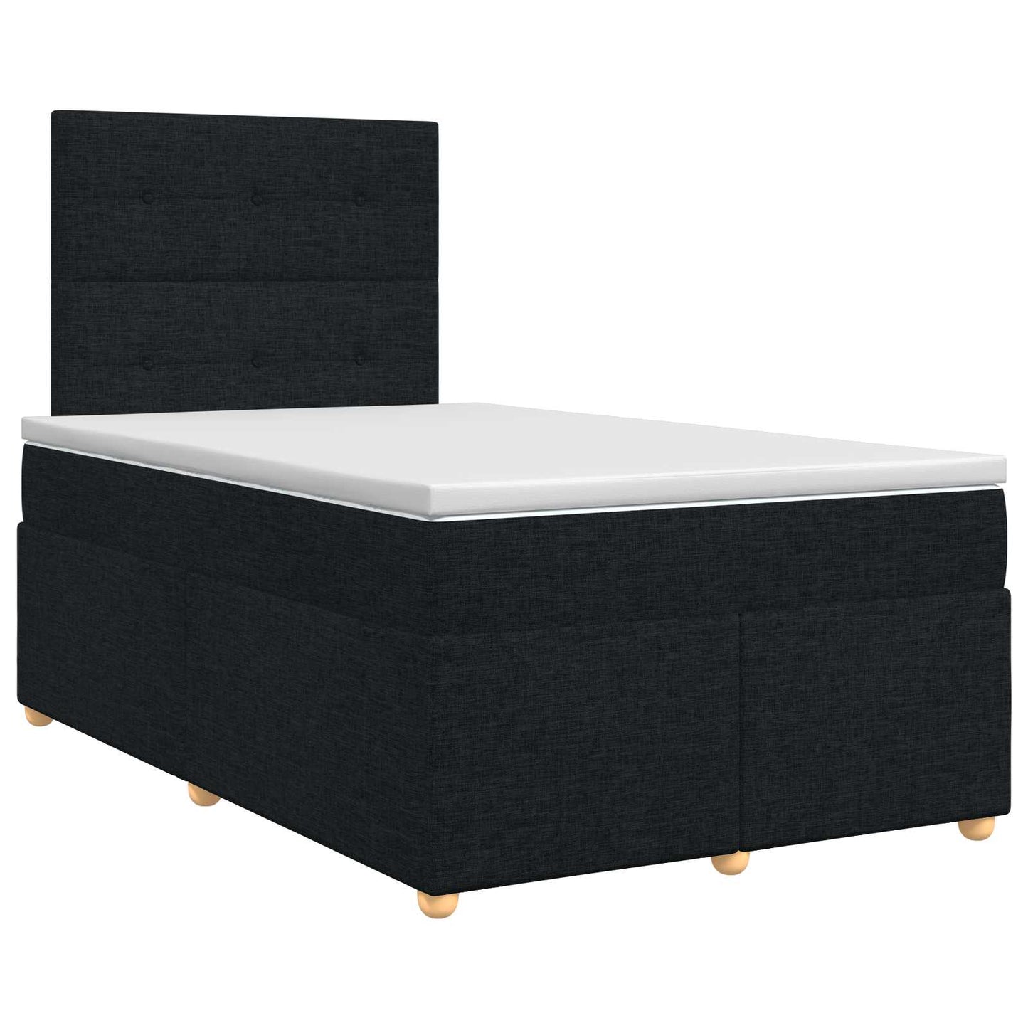 Boxspringbett mit Matratze Schwarz 120 x 190 cm Stoff