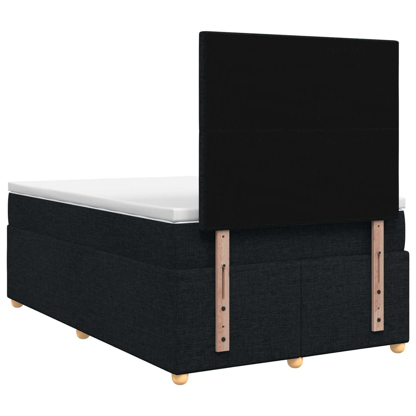 Boxspringbett mit Matratze Schwarz 120 x 190 cm Stoff
