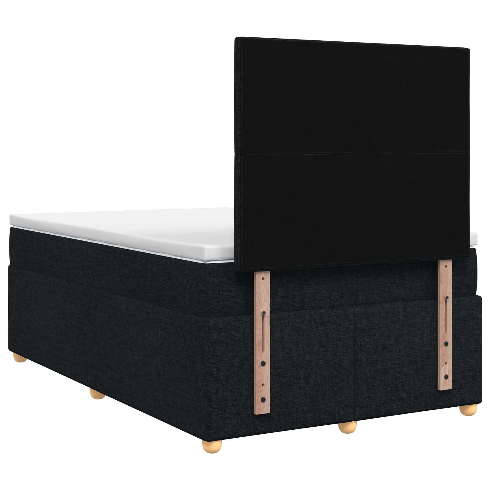 Boxspringbett mit Matratze Schwarz 120 x 190 cm Stoff