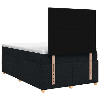 Boxspringbett mit Matratze Schwarz 120 x 190 cm Stoff