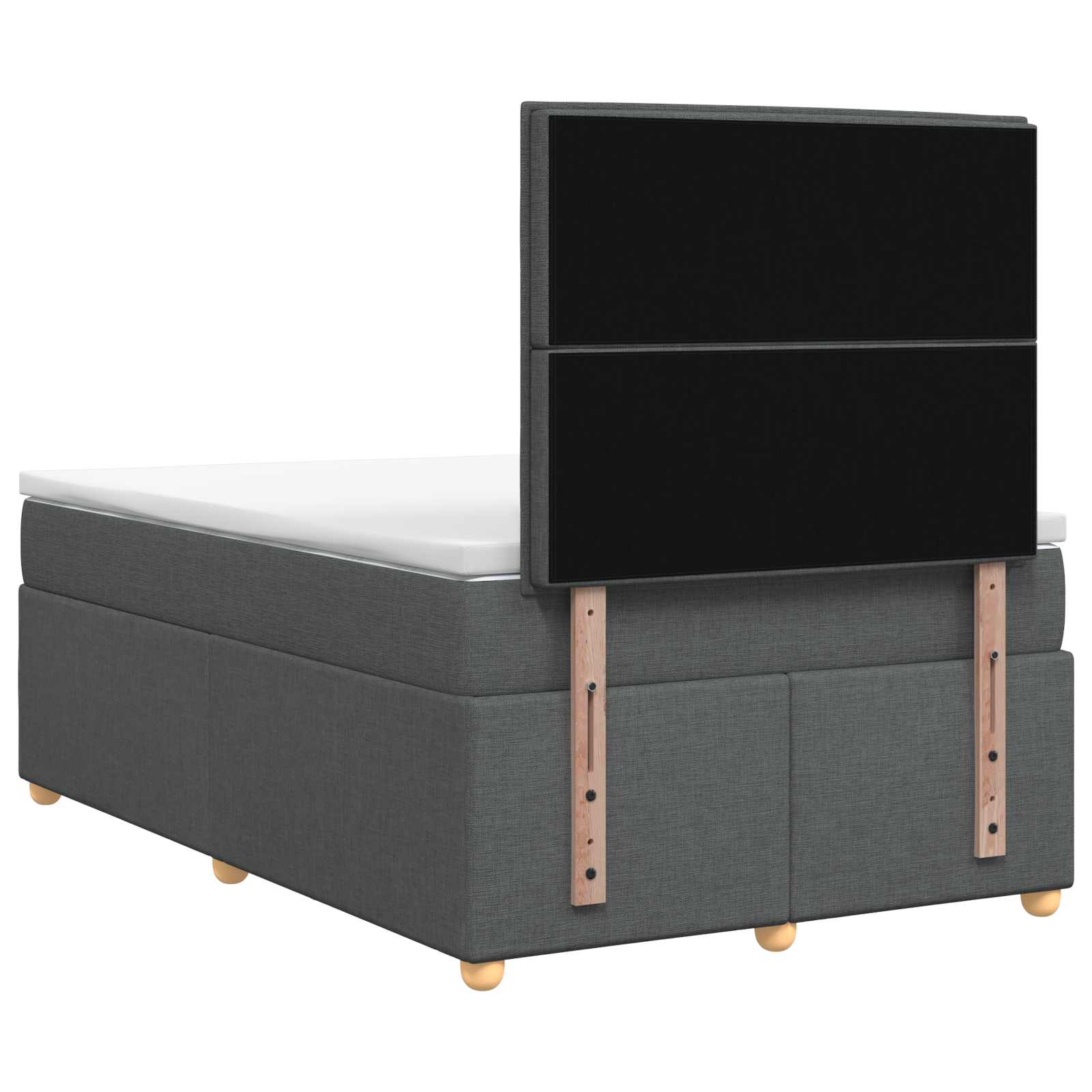 Boxspringbett mit Matratze Dunkelgrau 120 x 200 cm Stoff