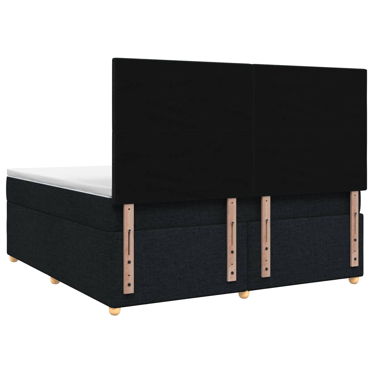 Boxspringbett mit Matratze Schwarz 140 x 190 cm Stoff