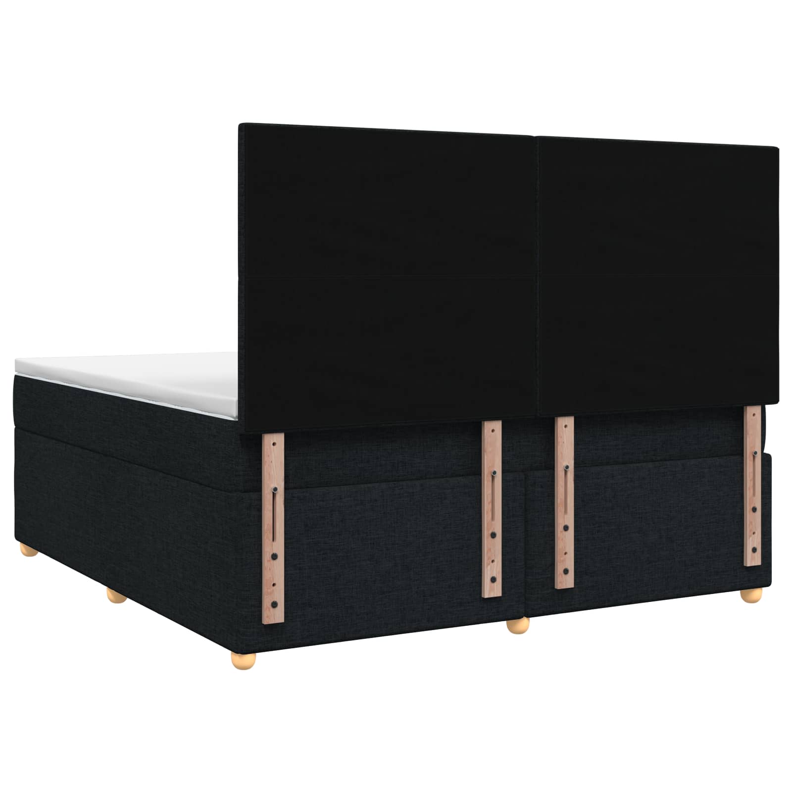Boxspringbett mit Matratze Schwarz 140 x 190 cm Stoff