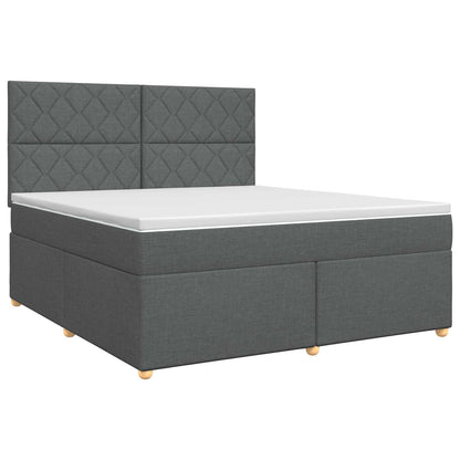 Boxspringbett mit Matratze Dunkelgrau 140 x 190 cm Stoff