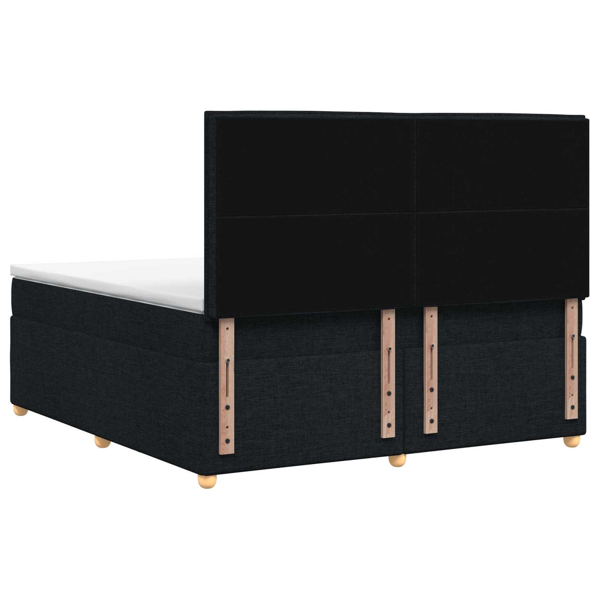 Boxspringbett mit Matratze Schwarz 180 x 200 cm Stoff