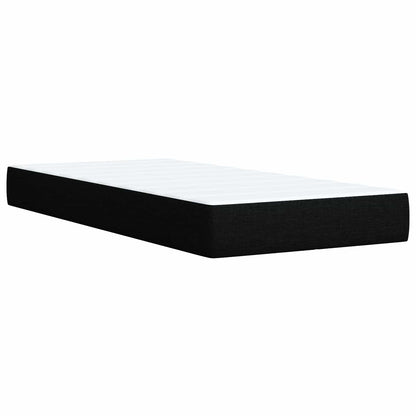 Boxspringbett mit Matratze Schwarz 90 x 200 cm Stoff