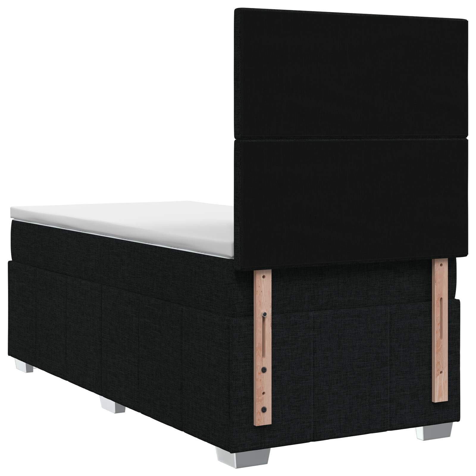 Boxspringbett mit Matratze Schwarz 90 x 200 cm Stoff