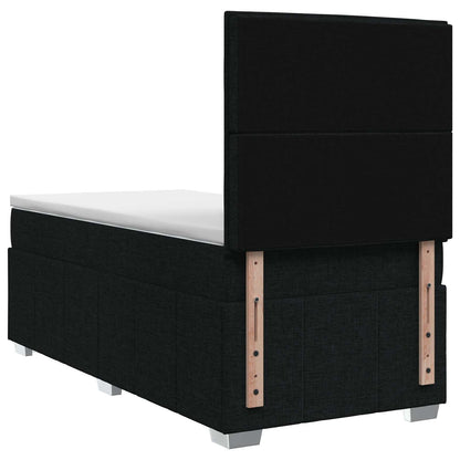 Boxspringbett mit Matratze Schwarz 100 x 200 cm Stoff