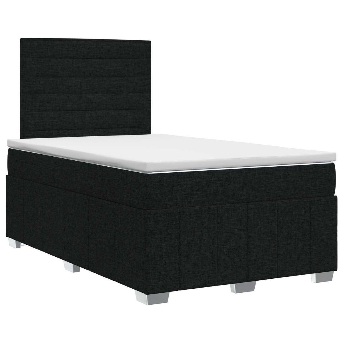 Boxspringbett mit Matratze Schwarz 120 x 190 cm Stoff