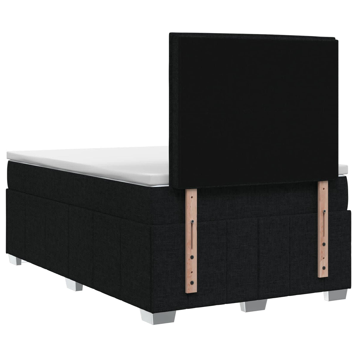 Boxspringbett mit Matratze Schwarz 120 x 190 cm Stoff