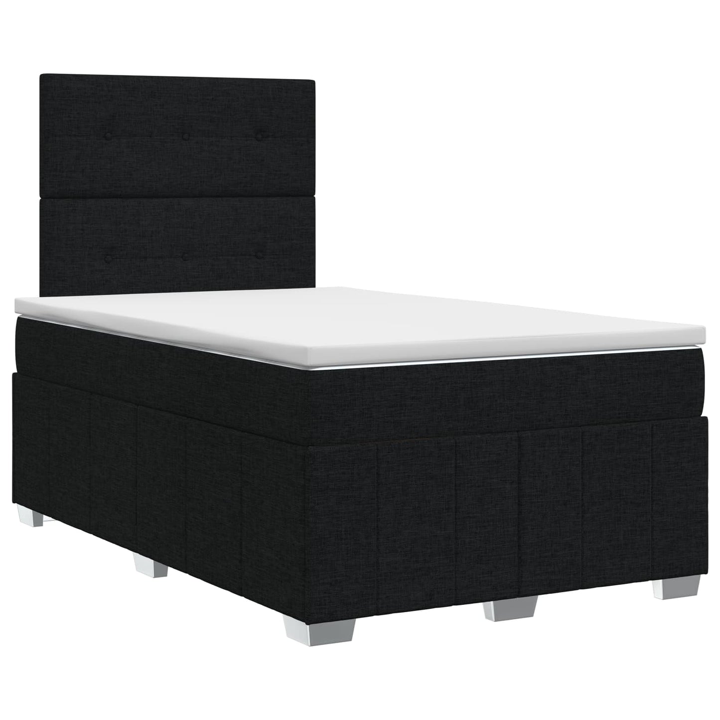 Boxspringbett mit Matratze Schwarz 120 x 190 cm Stoff
