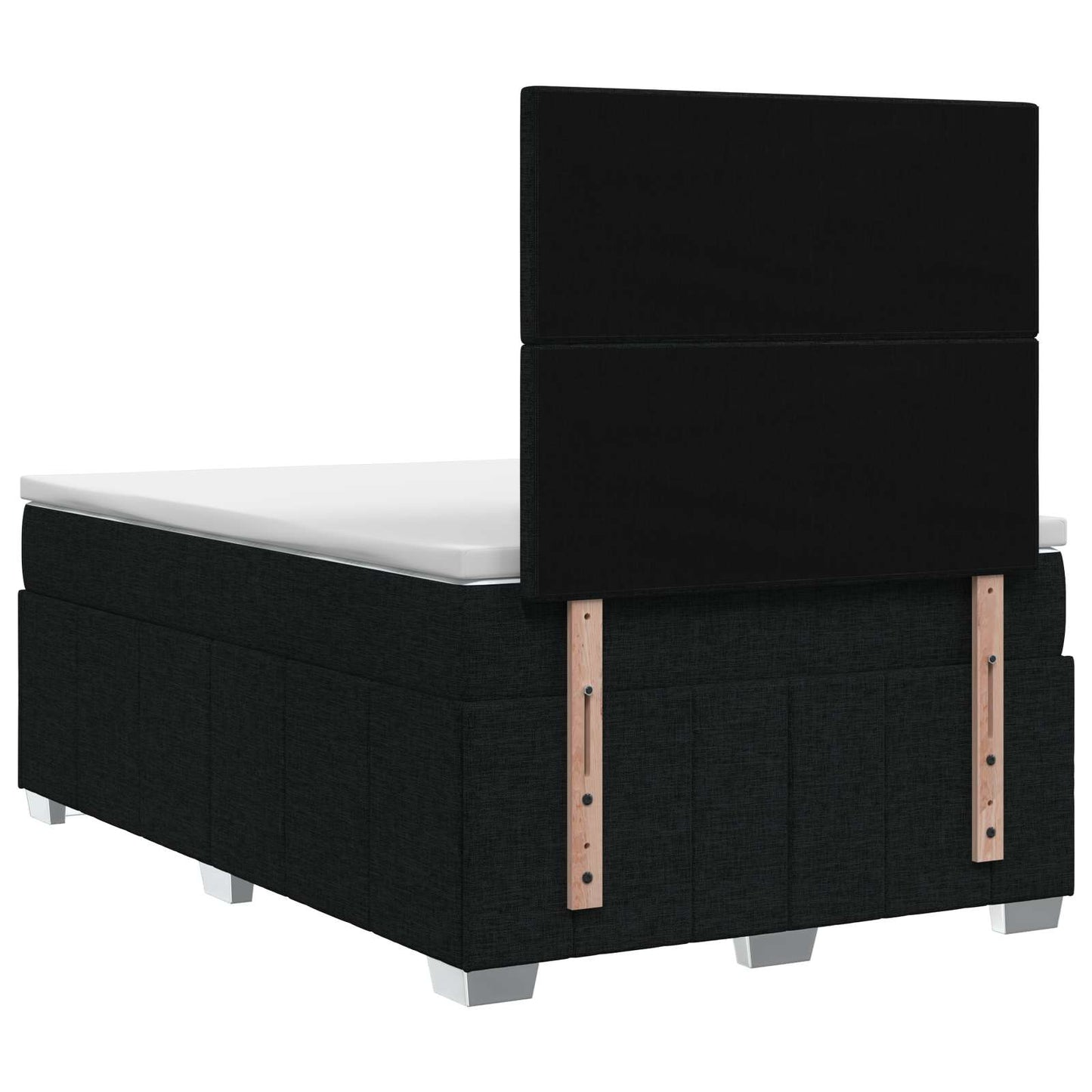 Boxspringbett mit Matratze Schwarz 120 x 190 cm Stoff