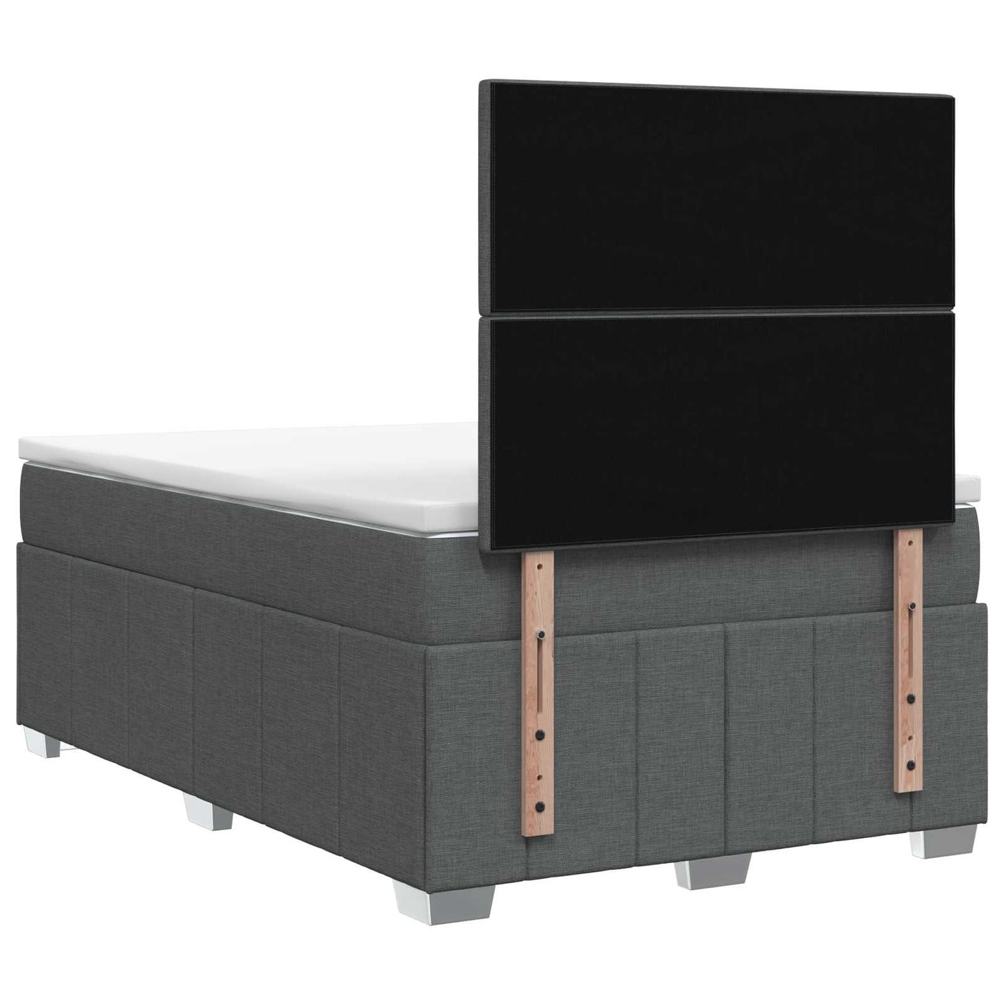 Boxspringbett mit Matratze Dunkelgrau 120 x 190 cm Stoff