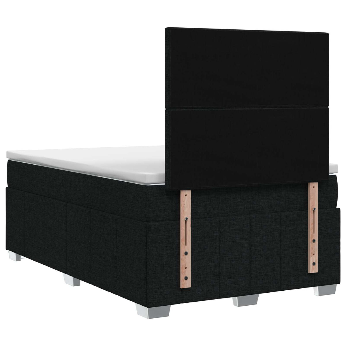 Boxspringbett mit Matratze Schwarz 120 x 190 cm Stoff