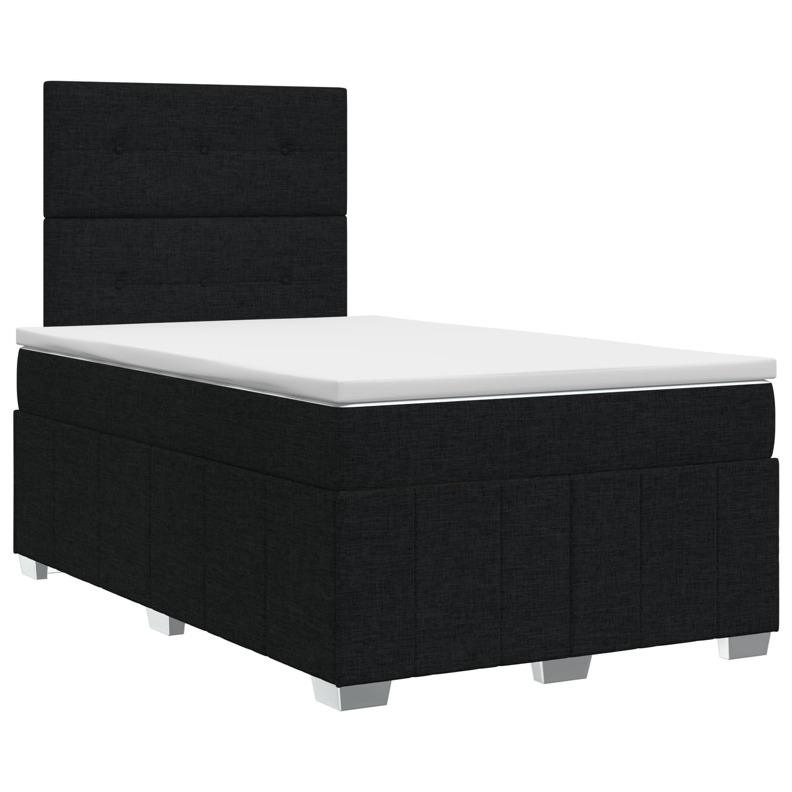Boxspringbett mit Matratze Schwarz 120 x 200 cm Stoff